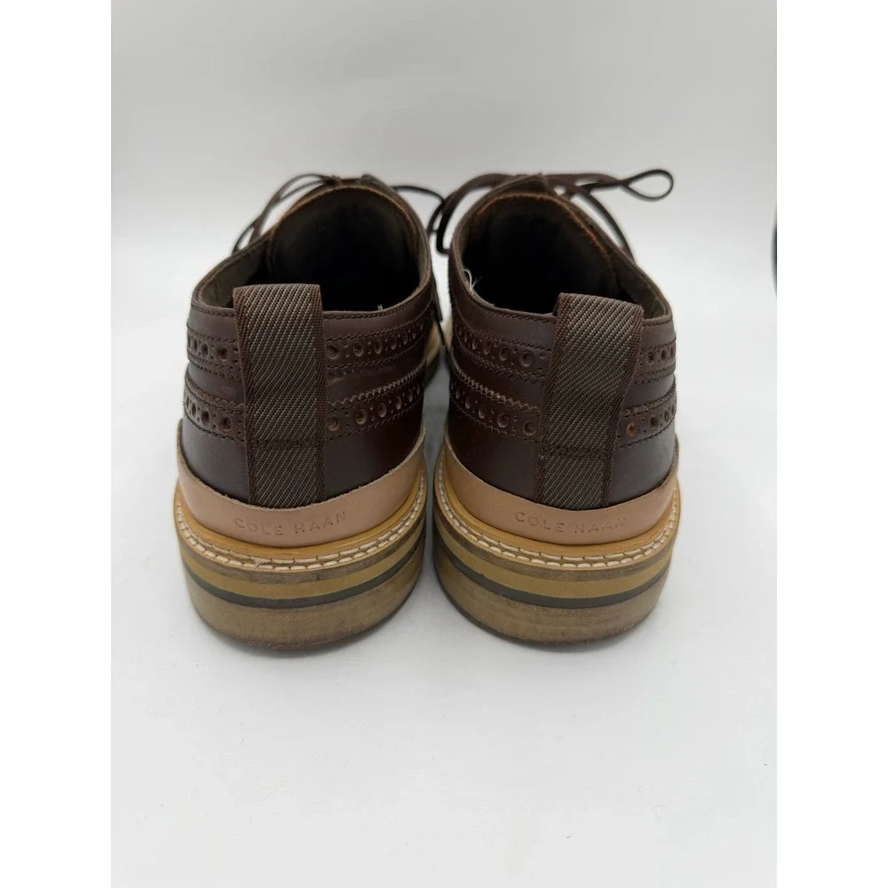 Cole Haan Grand Atlantic Wingtip‎ Oxford Brown Leather Dress Shoes Mens 11